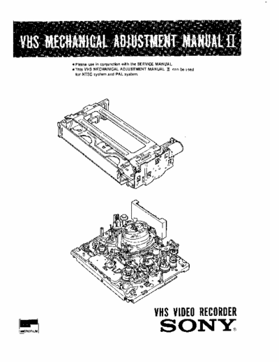 Sony Mechanical II manual Mechanical II manual